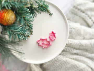 Christmas Shape Collection Holly Leaf Polymer Clay Cutter • Fondant Cutter • Cookie Cutter